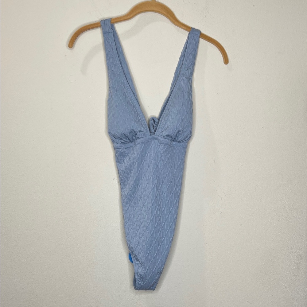 Cupshe Blue Quilted Kids One Piece Swimsuit